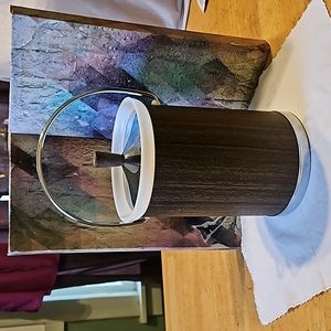 Vintage Kromex Wood Grain Ice Bucket Pail with Wood Knob - Made in USA